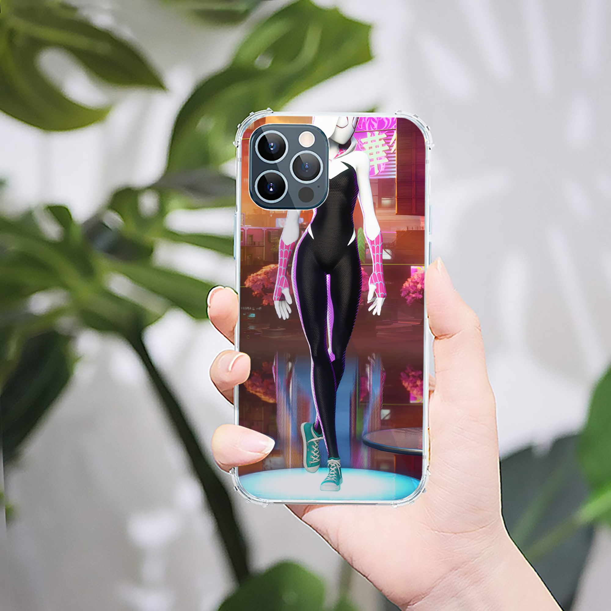 （画像用） Spider Man スパイダーマン 【iPhone 12シリーズ対応】透明スマホケース（クリアソフトケース）